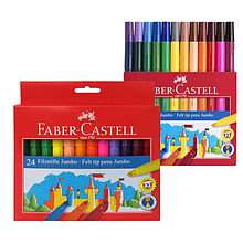 Фломастеры 24 цвета Faber-Castell Jumbo "Замок" в картонной коробке