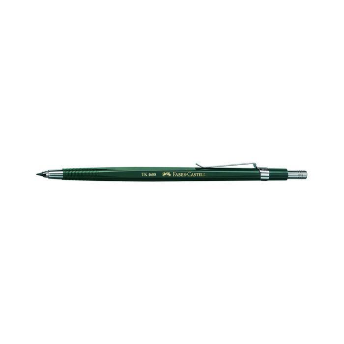 Карандаш цанговый 2.0 мм Faber-Castell TK® 4600 разной твёрдости (6H-3B) зелёный - фото 1 - id-p220696410