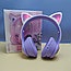 Беспроводные наушники HeadSet Cat с кошачьими ушками и котиком в иллюминаторе / Bluetooth наушники с RGB, фото 3