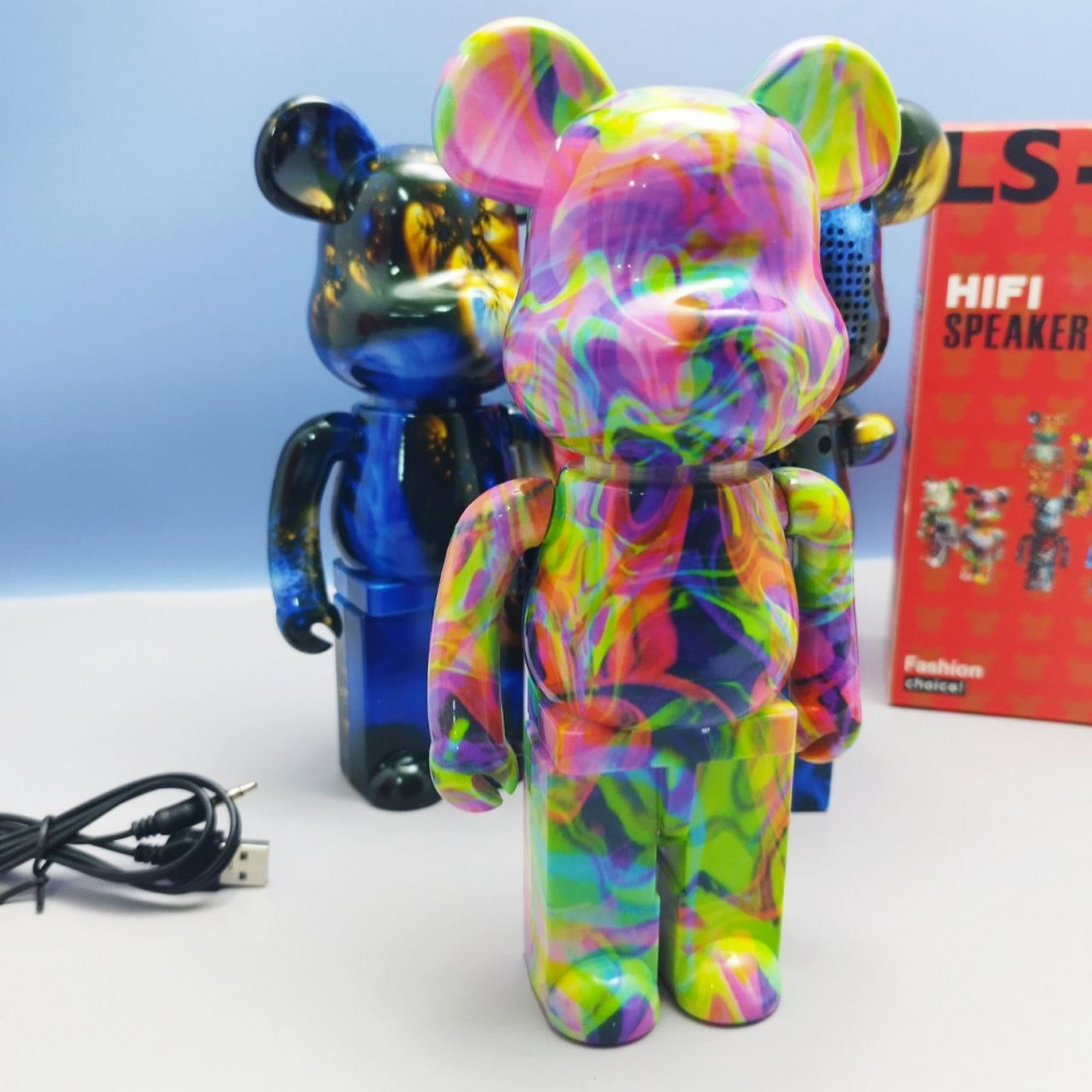 Беспроводная креативная Bluetooth колонка Мишка BEARBRICK LS-02 (Bluetooth колонка, FM-радио, USB, микрофон) - фото 4 - id-p220696583