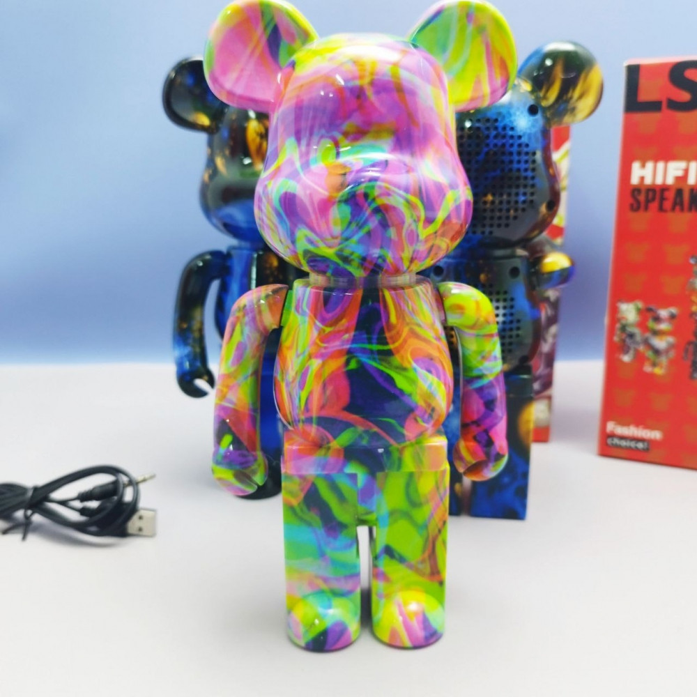 Беспроводная креативная Bluetooth колонка Мишка BEARBRICK LS-02 (Bluetooth колонка, FM-радио, USB, микрофон) - фото 6 - id-p220696583