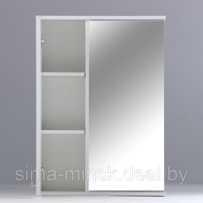 Зеркало-шкаф для ванной комнаты, белый, 50 х 18 х 83 см - фото 3 - id-p220697083