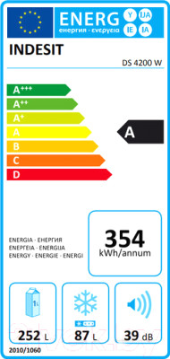 Холодильник с морозильником Indesit DS 4200 W - фото 3 - id-p220697317