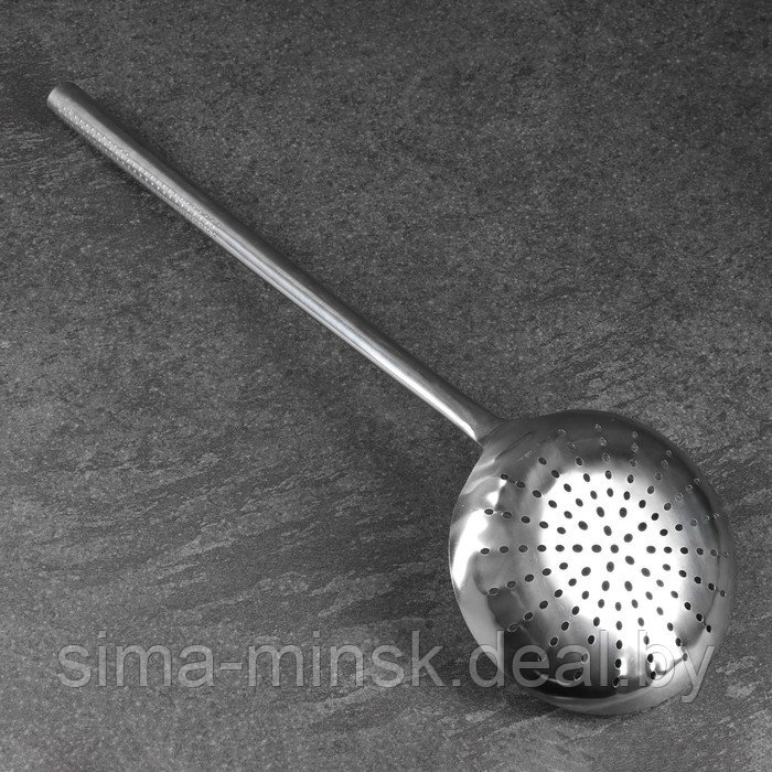 Шумовка для казана узбекская 58см, диаметр 17см, мет ручка - фото 2 - id-p220699729