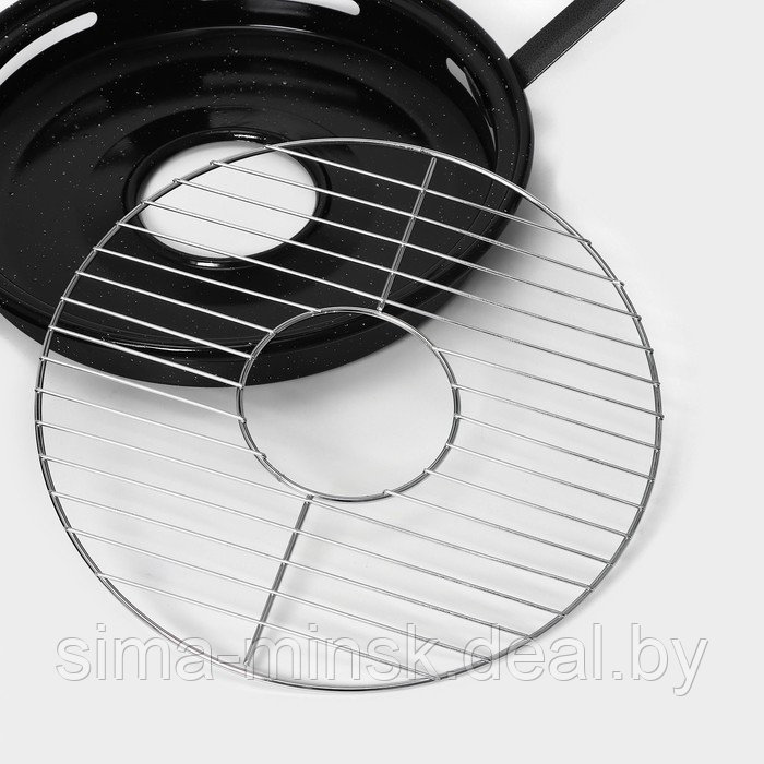 Сковорода- гриль Healthy grill, d=33 см, эмалированное покрытие, цвет чёрный - фото 8 - id-p220699755