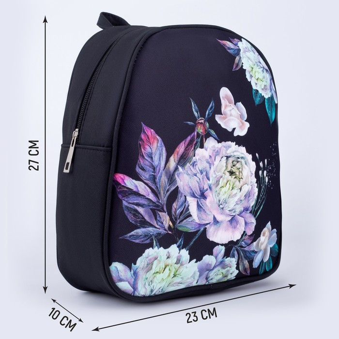 Рюкзак молодежный «Цветы», 27х10х23 см - фото 2 - id-p220700114