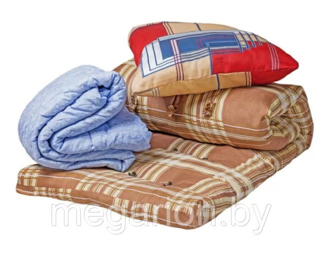 Комплект спальный рабочий, матрас, одеяло, подушка постельное белье для строителей и вахтовиков - фото 4 - id-p220700380