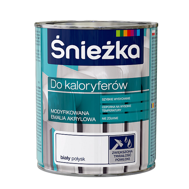 Эмаль Sniezka® Do kaloryferow акриловая белая (0,75 л) для радиаторов - фото 1 - id-p220701245