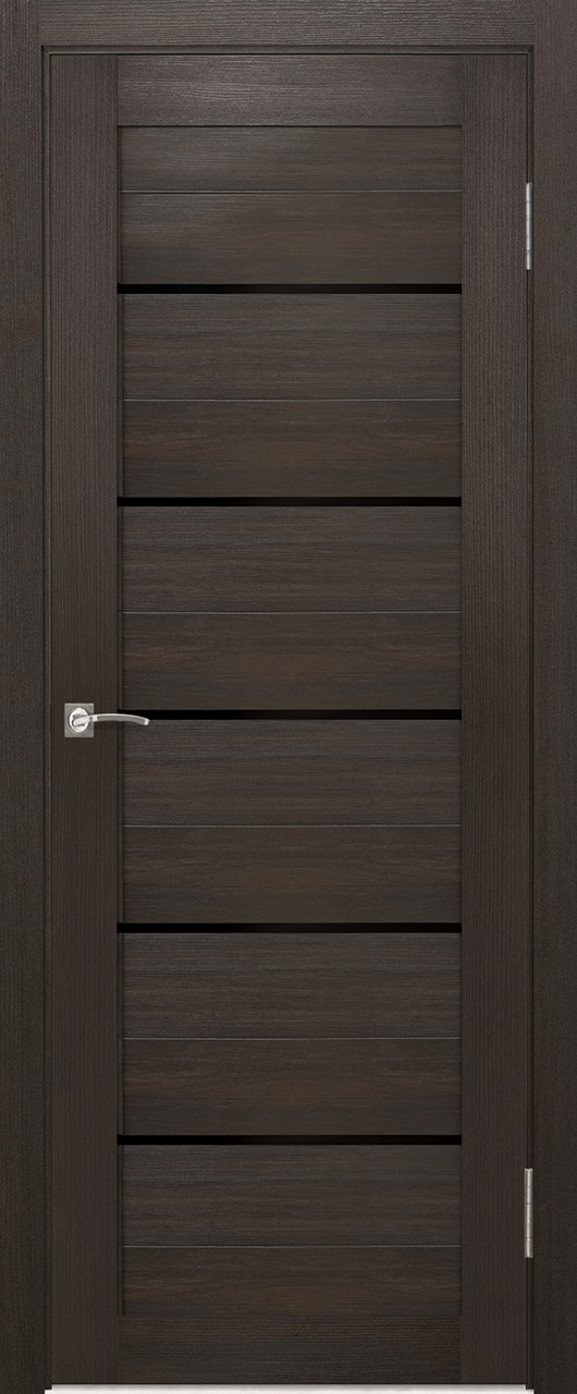 Portas 22S(р) черный лак 800*2000 Орех шоколад