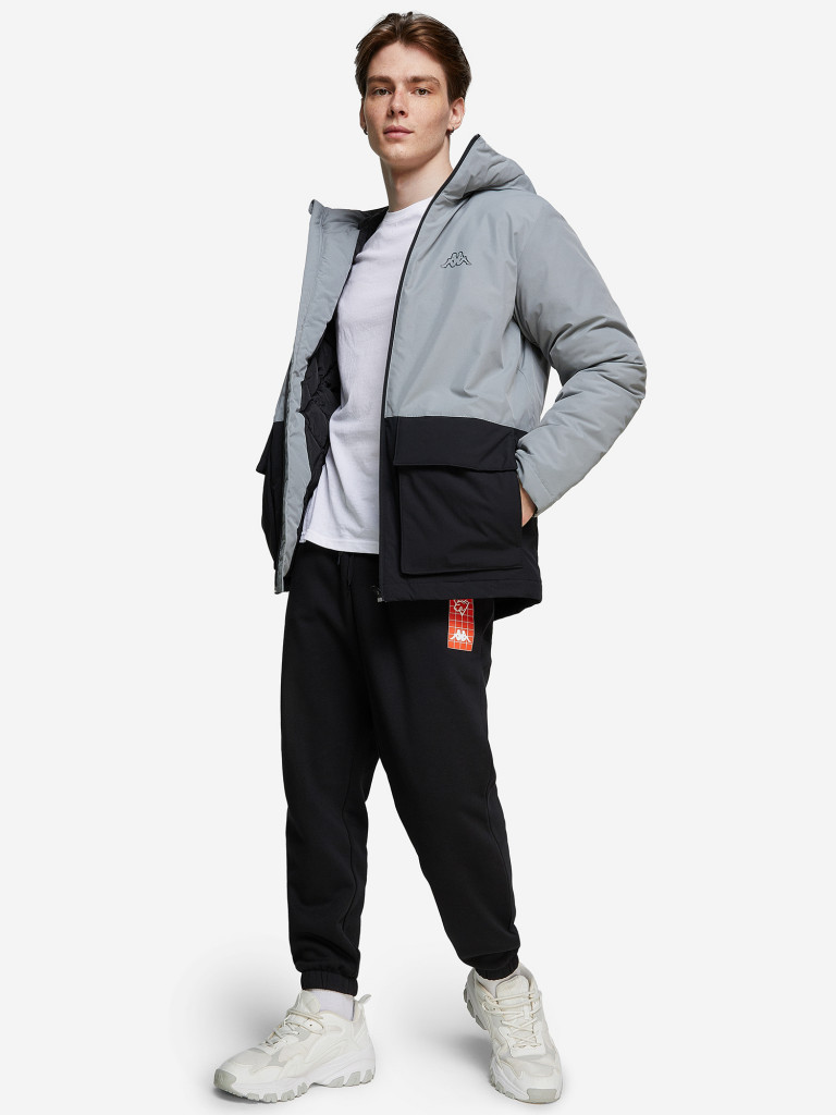 Куртка для мужчин KAPPA Men's jacket серый/черный 122910-AB - фото 3 - id-p220700957