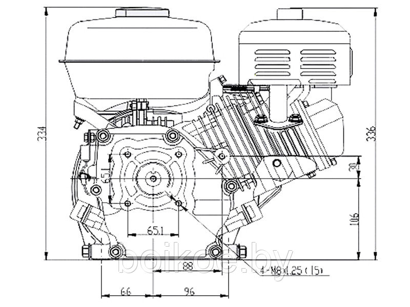 Двигатель для культиватора STARK GX260 S-7A (8,5 л.с., шлиц 25 мм) - фото 8 - id-p220702776