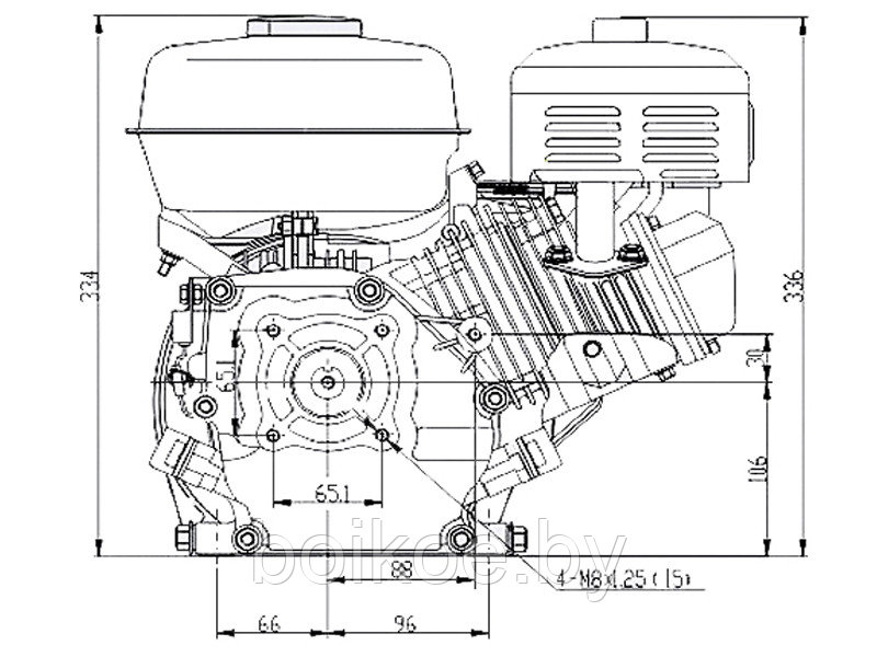 Двигатель для мотоблока STARK GX260 S-7A (8,5 л.с., шлиц 25 мм) - фото 8 - id-p220702777