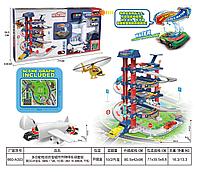 Набор большой Паркинг гараж парковка с самолетом и машинкой меняющей цвет, свет, звук, арт. 660-A303