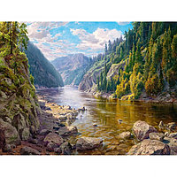 Алмазная мозаика живопись 30*40см Река в горах DV-9512-1