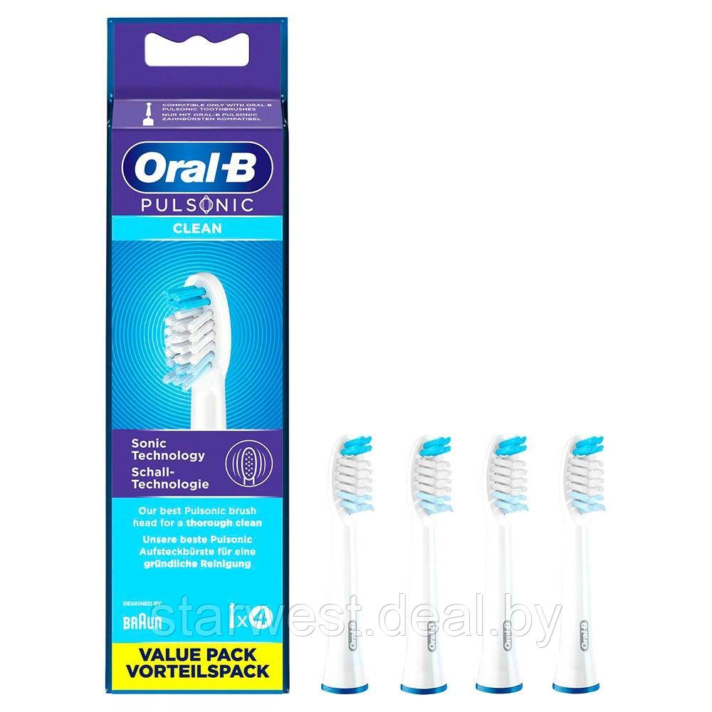 Oral-B Braun Pulsonic Clean 4 шт. Насадки для звуковых электрических зубных щеток SR32C-4 - фото 1 - id-p220703355