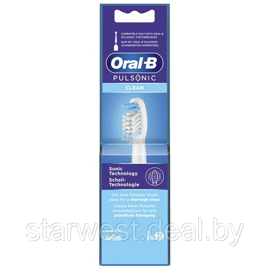 Oral-B Braun Pulsonic Clean 2 шт. Насадки для звуковых электрических зубных щеток SR32C-2 - фото 2 - id-p220708808