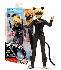 Кукла Леди Баг и Супер-кот , Супер-Кот NEW 27 см с аксессуарами,Miraculous, 50029