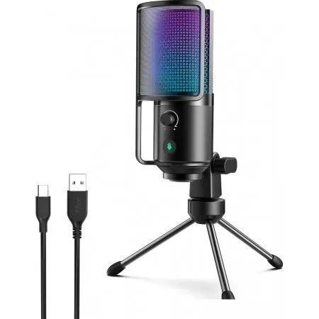 Микрофон игровой стрим FIFINE K669 PRO3, USB, Type-C, RGB LED, провод 2 м - фото 3 - id-p220165318