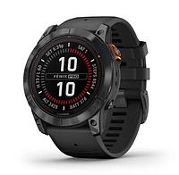 Часы Garmin Fenix 7X Pro Solar сланцево-серый с черным браслетом