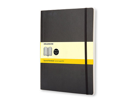 Записная книжка Moleskine Classic Soft (в клетку), ХLarge (19х25 см), черный, фото 2