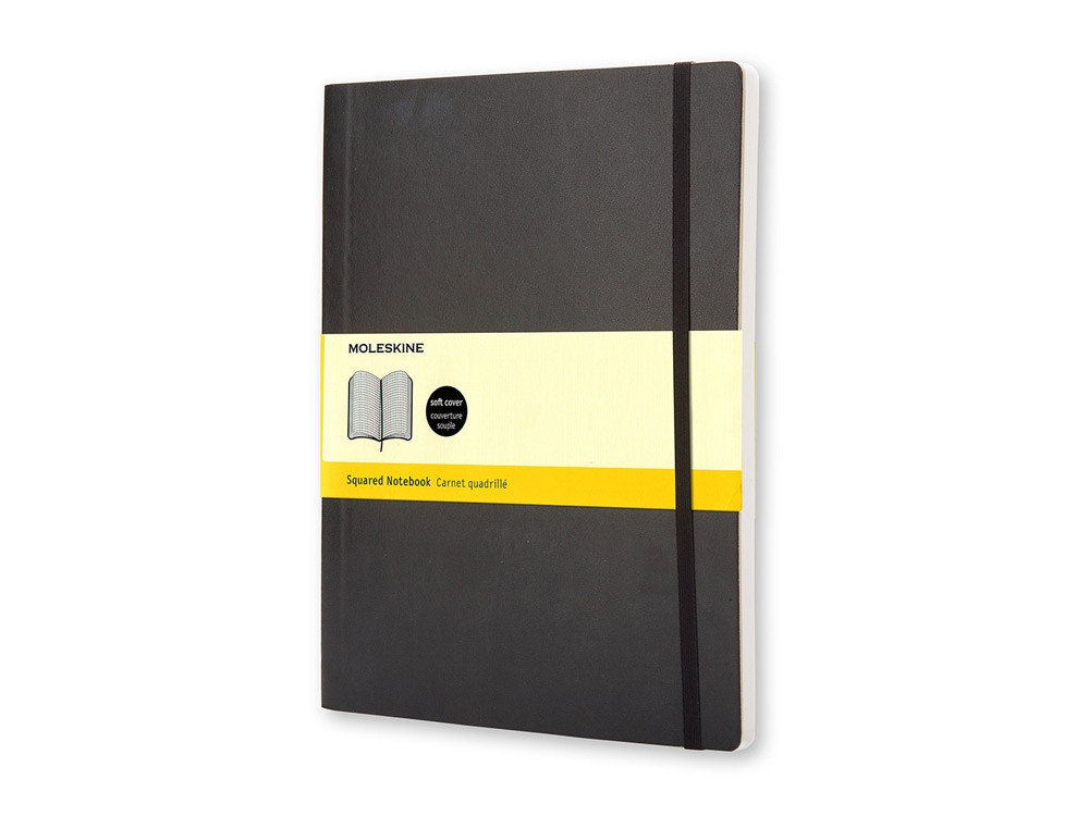 Записная книжка Moleskine Classic Soft (в клетку), ХLarge (19х25 см), черный - фото 1 - id-p220710249