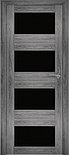 Двери межкомнатные экошпон Амати 2 Черное стекло, фото 3