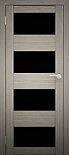 Двери межкомнатные экошпон Амати 2 Черное стекло, фото 4