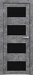 Двери межкомнатные экошпон Амати 2 Черное стекло, фото 10