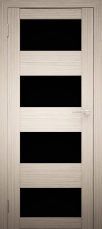 Двери межкомнатные экошпон Амати 2 Черное стекло - фото 5 - id-p120818130