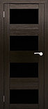 Двери межкомнатные экошпон Амати 2 Черное стекло, фото 6