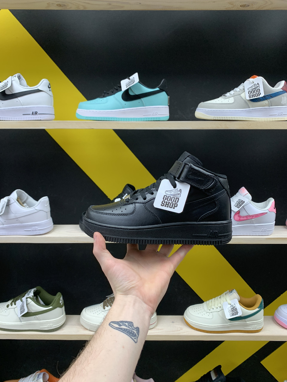 Nike Air Force 1 Mid All Black ID 106147575 165 Deal.by