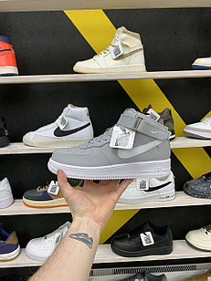 Кроссовки Nike Air Force 1 Classic Grey White Mid
