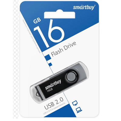 USB Flash накопитель 16Gb SmartBuy Twist (SB016GB2TWK) черный - фото 3 - id-p220718548