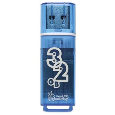 USB Flash накопитель 32Gb SmartBuy Glossy (SB032GBGS-B) синий - фото 1 - id-p220718550