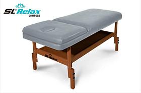 Массажный стол Start Line Relax Comfort серая кожа (темное дерево)