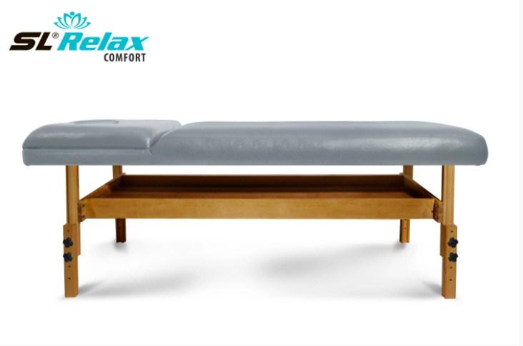 Массажный стол Start Line Relax Comfort серая кожа (светлое дерево) - фото 3 - id-p220717619