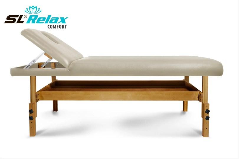 Массажный стол Start Line Relax Comfort бежевая кожа (светлое дерево) - фото 3 - id-p220717620