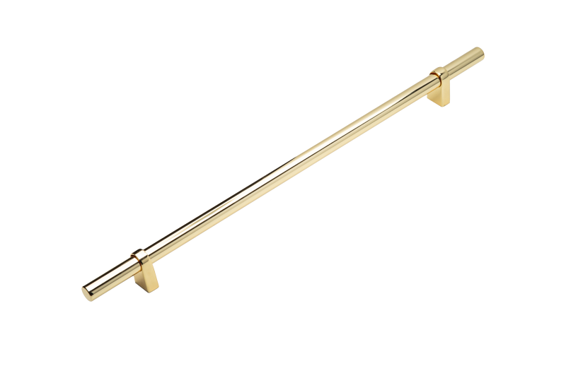 Ручка мебельная CEBI A1260 384 мм SMOOTH (гладкая) цвет PC35 матовое золото полимер