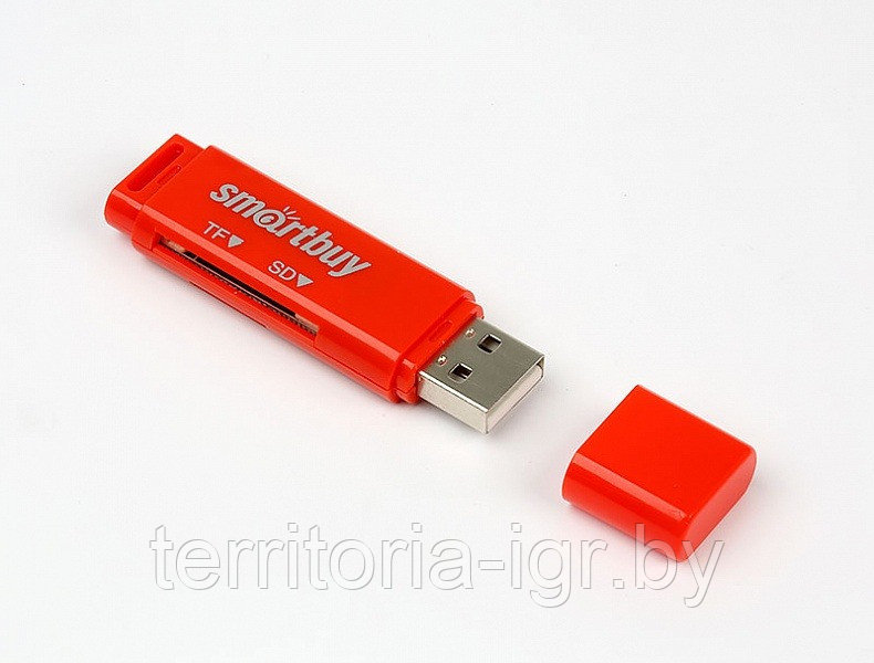 Карт-ридер USB2.0 Reader SBR-715-R красный Smartbuy - фото 3 - id-p220722774