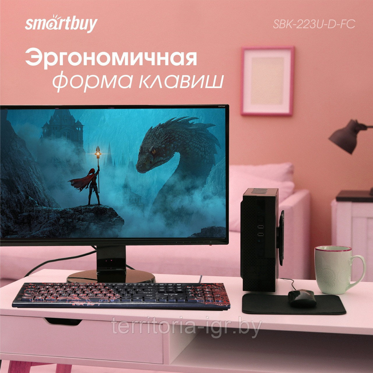 Игровая клавиатура SBK-223U-D-FC Dragon print Smartbuy - фото 5 - id-p220725051