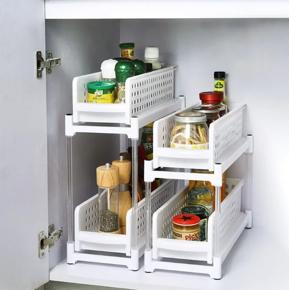 Этажерка для кухни и ванной с выдвижными ящиками - фото 2 - id-p220728466