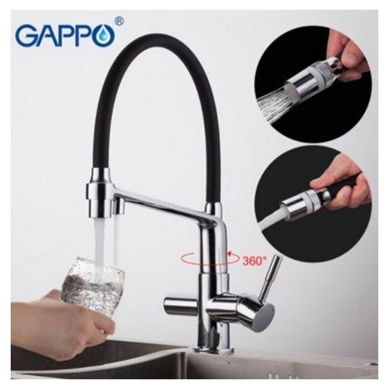 Смеситель для кухни с фильтром Gappo G4398-7 - фото 2 - id-p220728621