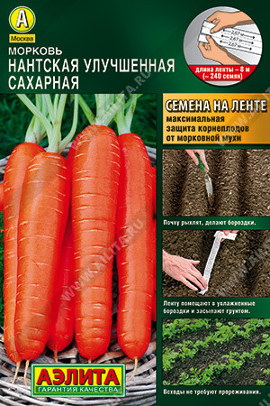 Морковь Нантская улучшенная сахарная, (на ленте) - фото 1 - id-p220727817