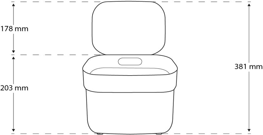 Урна для мусора Ready To Collect 5 литров, белый/светло-серый - фото 4 - id-p185071967