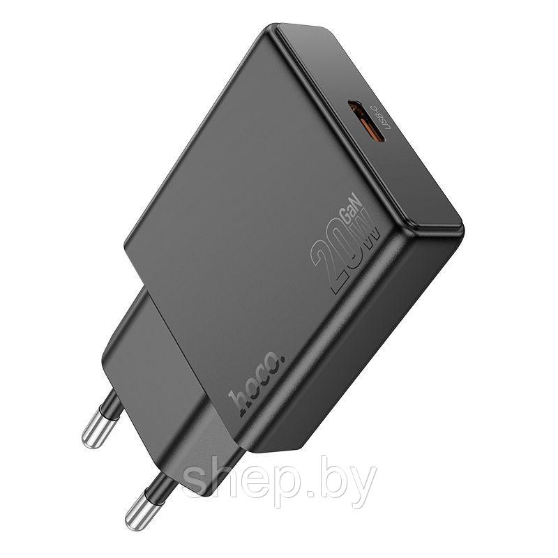 Сетевое зарядное устройство Hoco N37 (PD20W Type-C) цвет: черный - фото 1 - id-p220730101