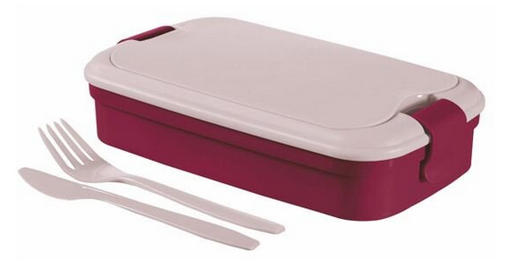 Контейнер пищевой прямоугольный Foodkeeper rectangular with cutlery 1,4L, Фиолетовый - фото 1 - id-p191638549