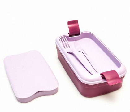 Контейнер пищевой прямоугольный Foodkeeper rectangular with cutlery 1,4L, Фиолетовый - фото 2 - id-p191638549
