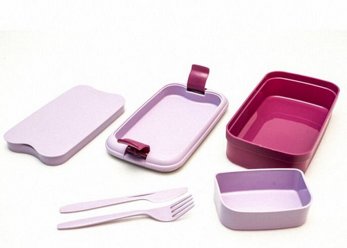 Контейнер пищевой прямоугольный Foodkeeper rectangular with cutlery 1,4L, Фиолетовый - фото 3 - id-p191638549