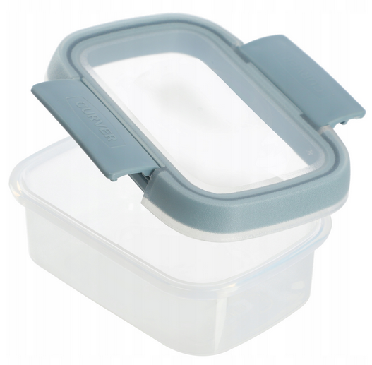 Контейнер пищевой прямоугольный Foodkeeper rectangular 0,2L, Прозрчный/ голубой - фото 3 - id-p191638808
