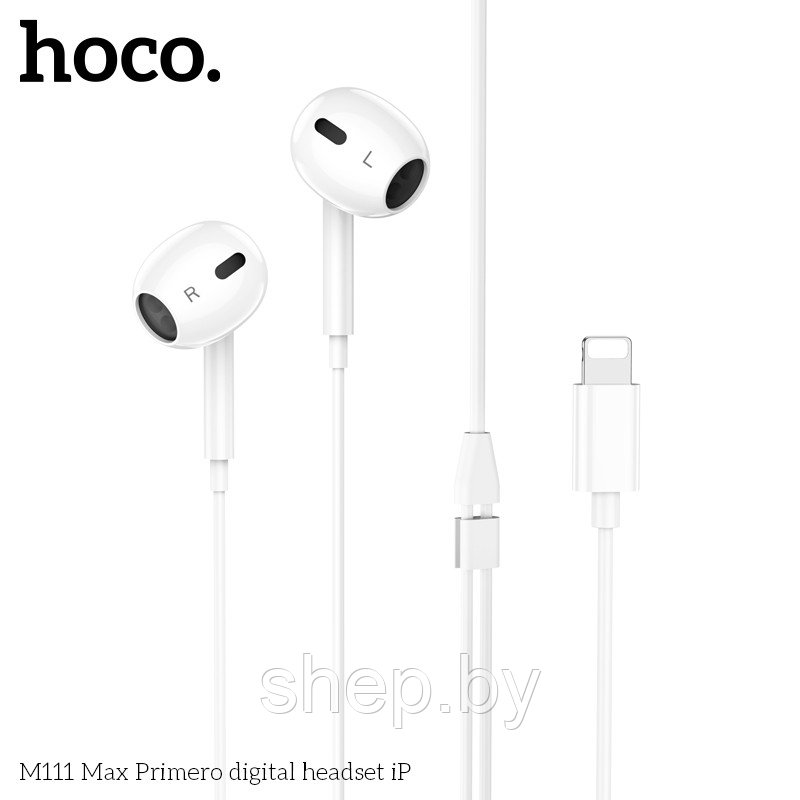 Наушники Hoco M111 Max iPhone цвет: белый, черный - фото 3 - id-p220730239